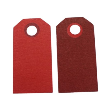 Manillamærker 2 farvet - B 3 x L 6 cm - 20 stk - Rød