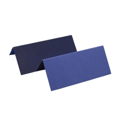 Bordkort 2 farvet - H 4 cm x L 9 cm- 25 stk - Blå