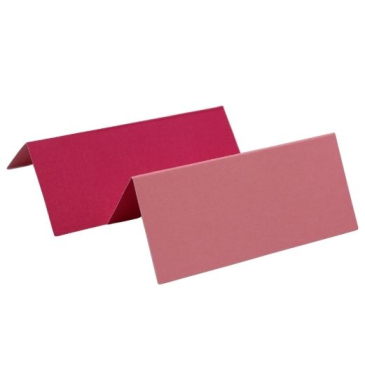 Bordkort 2 farvet - H 4 cm x L 9 cm- 25 stk - Pink
