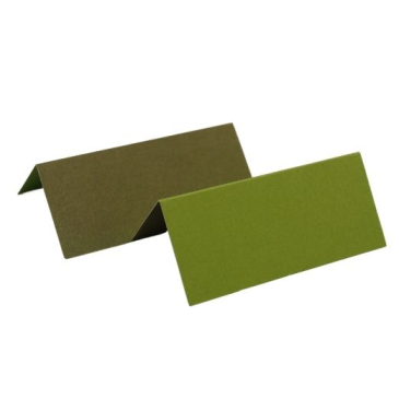 Bordkort 2 farvet - H 4 cm x L 9 cm- 25 stk - Grøn