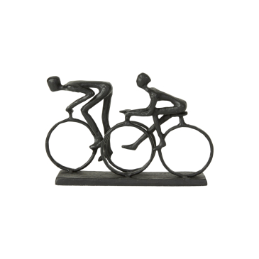 Figur støbejern - Cyklist -H 15 cm