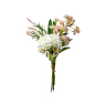 Kunstig blomster buket - Hvid og Gl. Rosa - L 46 cm