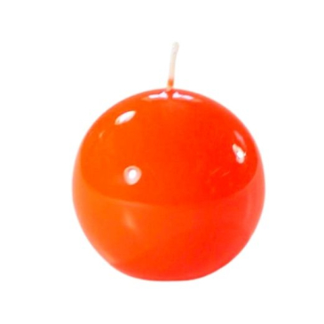 Kuglelys lak Orange Ø8 x H8 cm