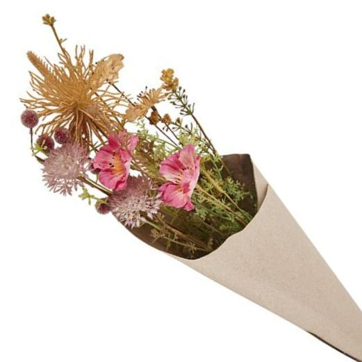 Kunstig blomster buket lille- Pink - L 60 cm
