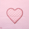 Frokost serviet lyserød med patch work hjerte. 33x33cm. L549959 fra Ihr.