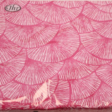 Frokostserviet Ihr Lignes pink - pink med hvidt mønster. L604855L fra Ihr. 33x33cm.