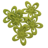 Blomsterdrys stof 5 stk - Ø 5 cm -Kiwi