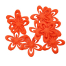 Blomsterdrys stof 10 stk - Ø 3 cm - Neon Orange