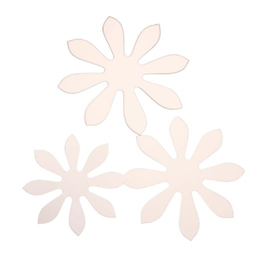 Papir blomster Daisy -Hvide -3 str. - 75 stk