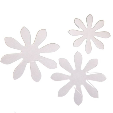 Plastik blomster Daisy -Hvide -3 str. - 75 stk