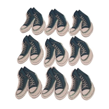 Stickers konfirmation - Basketstøvler Blå 9 stk