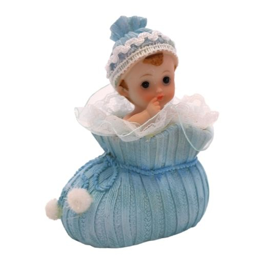 Billede af Baby i støvle - Lyserblå - H 10 cm x B 8 cm