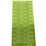 Stickers ark - Indbydelse Grøn metallic