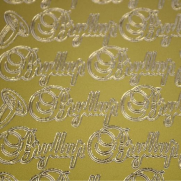 Stickers ark - Bryllup m ringe Guldfarvet