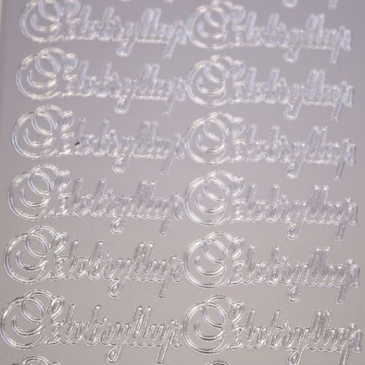 Stickers ark - Sølvbryllup Sølvfarvet