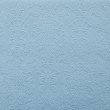 Frokostserviet præget mønster - støvet lys blå. 15 stk. Elegance 13311110 fra Ambiente.