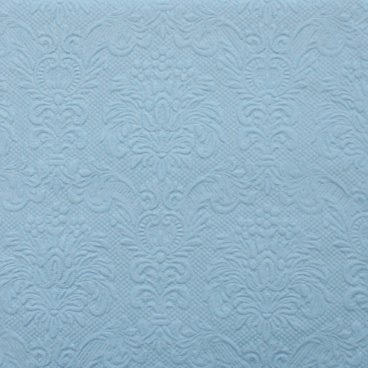 Frokostserviet præget mønster - støvet lys blå. 15 stk. Elegance 13311110 fra Ambiente.