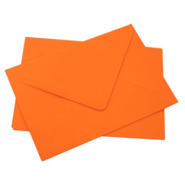 Kuvert 11 x 16 cm - Orange - 5 stk