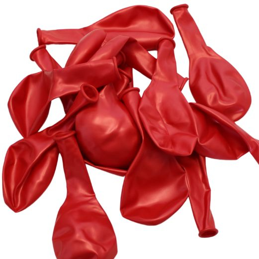Billede af Balloner Latex - 15 stk - Rød metallic