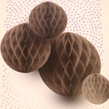 Papirkugle Honeycombs - Ø 30 cm - Grå