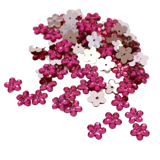 Billede af Blomsterdrys plast - Pink 12 mm - 120 stk