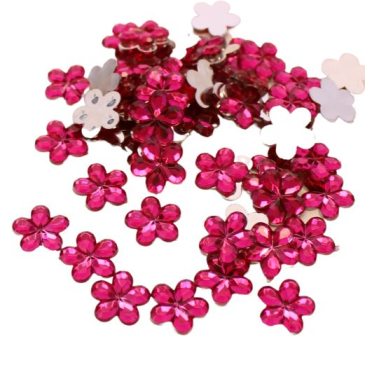 Blomsterdrys plast - Pink 2 cm - 60 stk
