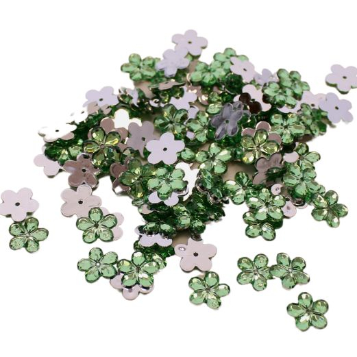 Billede af Blomsterdrys plast - Grøn 12 mm - 120 stk