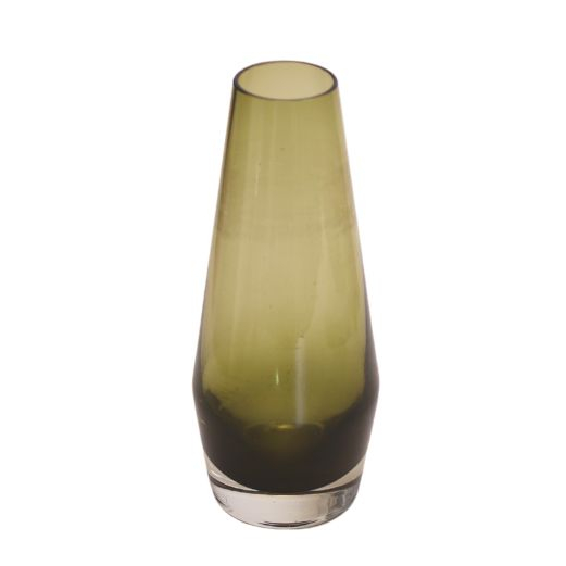 Genbrug - Glasvase Grøn - H 18 cm