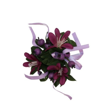 Lyskrans azalea lilla med blomster, bær og bånd