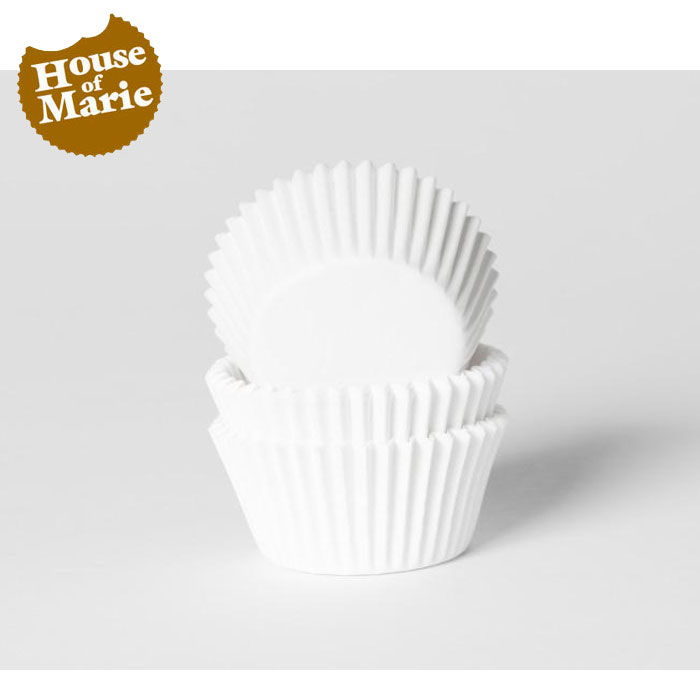 Hvide mini muffinsforme Mini White Liners 60-pak fra House of Marie