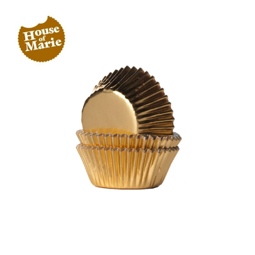 Guld muffinsforme 36-pak fra House of Marie FLGO35