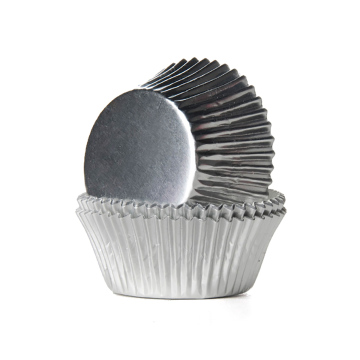 Sølv muffinsforme 24-pak fra House of Marie FLSI51