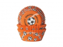 Muffinsforme Orange med fodbolde - 50 stk - House of Marie