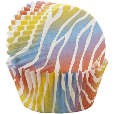Muffinsforme zebrastribet multicoloured. 75 stk. 05-0-0092 fra Wilton.