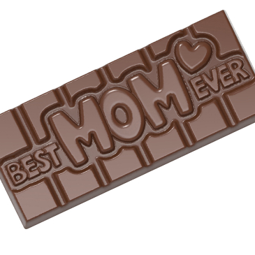 Chokoladeform polycarbonat - tablet med "Best MOM Ever"