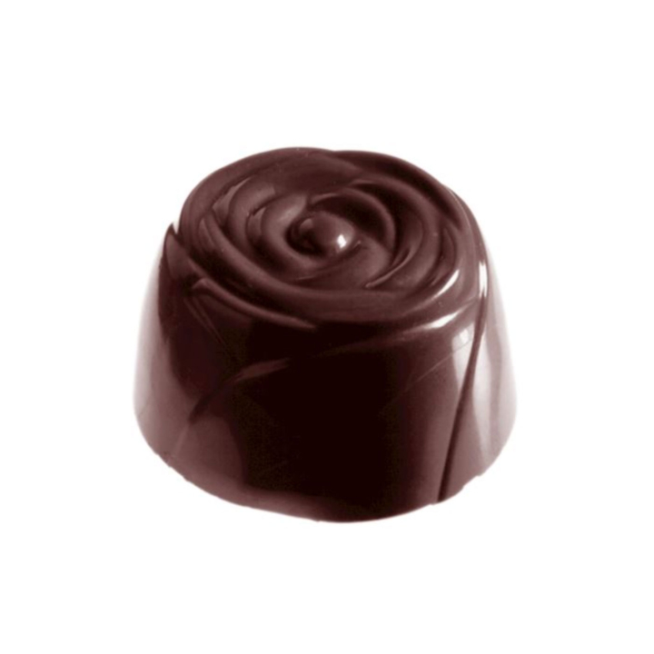 Polycarbonat chokoladeform til roser CW1544 Chocolate World