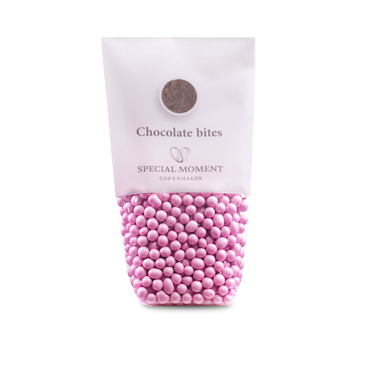 Pink Mini Bites chokoladekugler fra Special Moment 130 gram