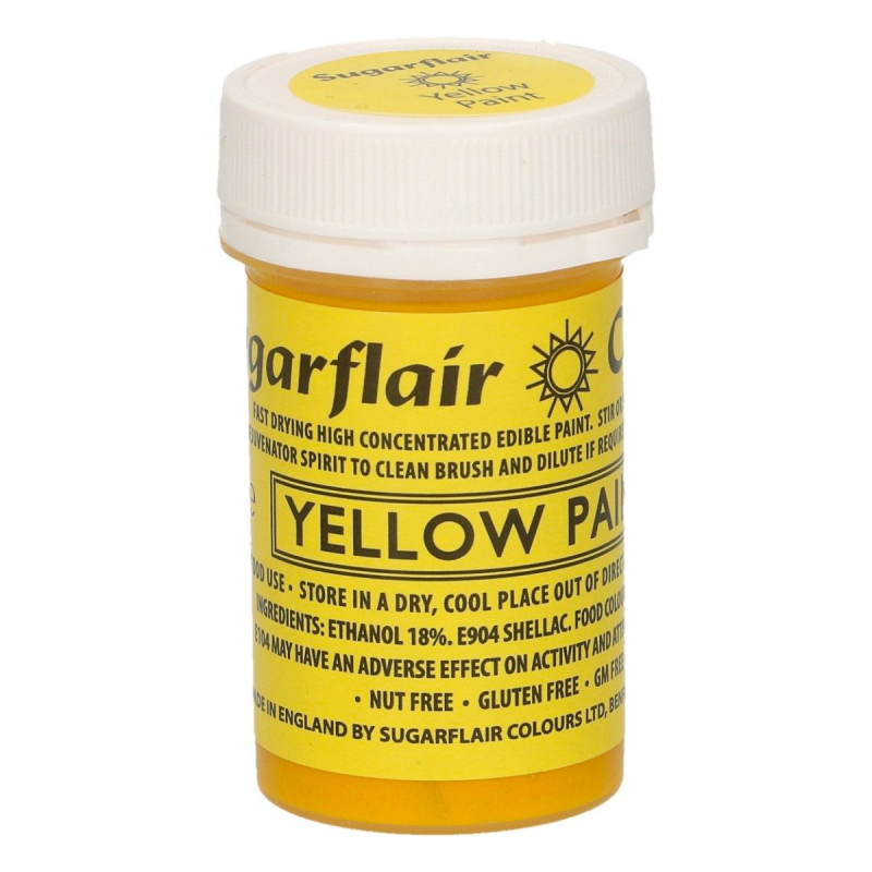 Sugarflair Yellow Paint - spiselig maling