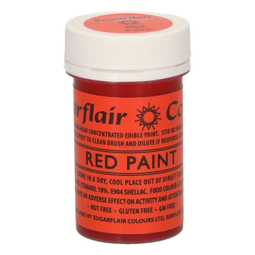 Spiselig rød maling fra Sugarflair - Red paint 20 g.