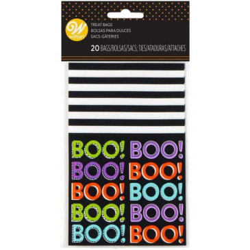 Slikpose halloween BOO! - med poselukker - 20 stk