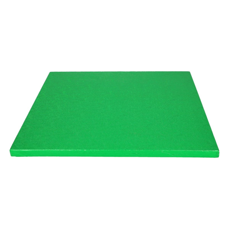 Kagepap tyk firkantet - Grøn - 30 x 30 cm