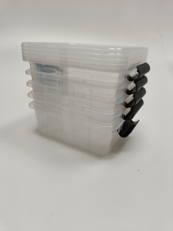 GENBRUG Opbevaringsboks i klar plast - 17x21x7,5cm - 5 stk