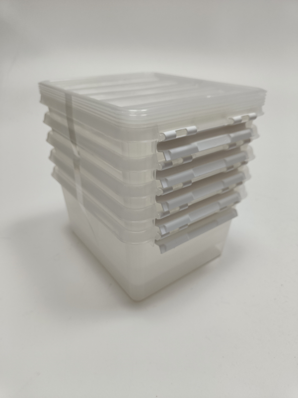 GENBRUG Opbevaringsboks i klar plast - 17x21x11cm - 5 stk