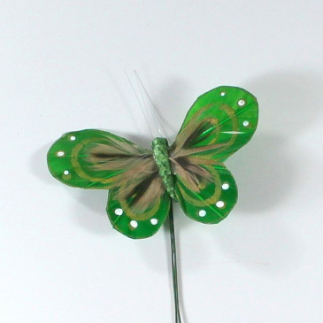 sommerfugl med prikker grøn