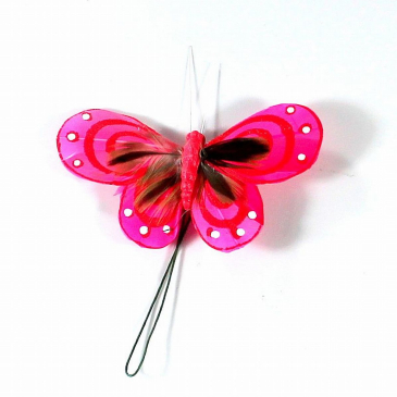 sommerfugl med prikker pink
