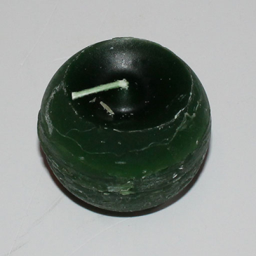 Rustik kuglelys mørkegrøn 6 cm