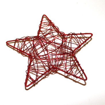 stjerne wire rød stor