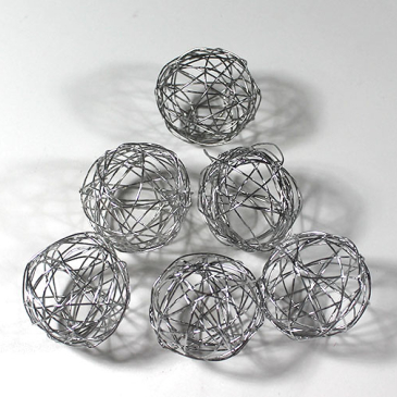 trådkugler sølv 3 cm