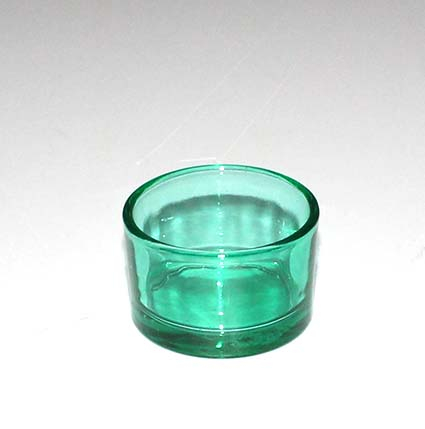 Fyrfadsglas - Grøn - Ø 5 cm x H 3,5 cm