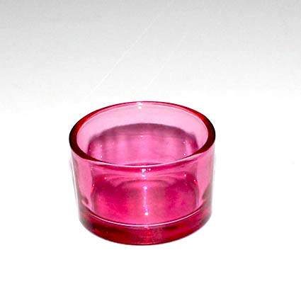 Fyrfadsglas - Rosa -  Ø 5 cm x H 3,5 cm